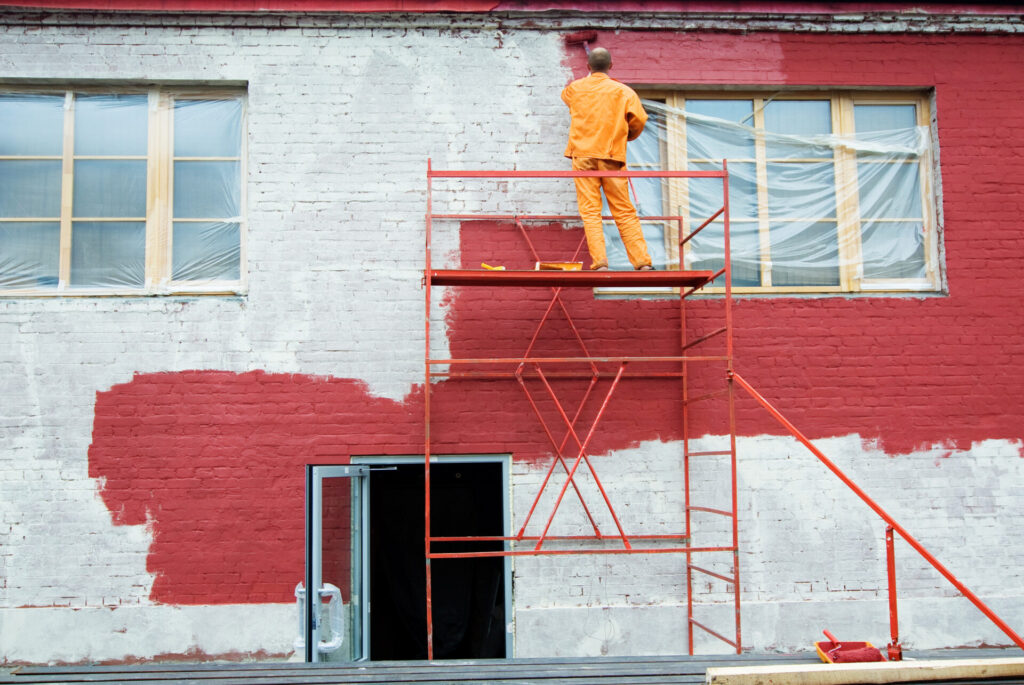 commercial painting services 1 painting red